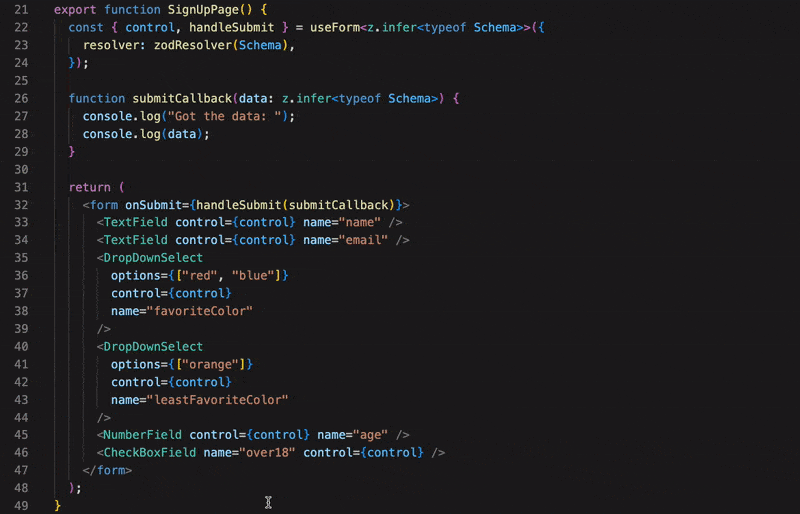 react-ts-form screenshot 2