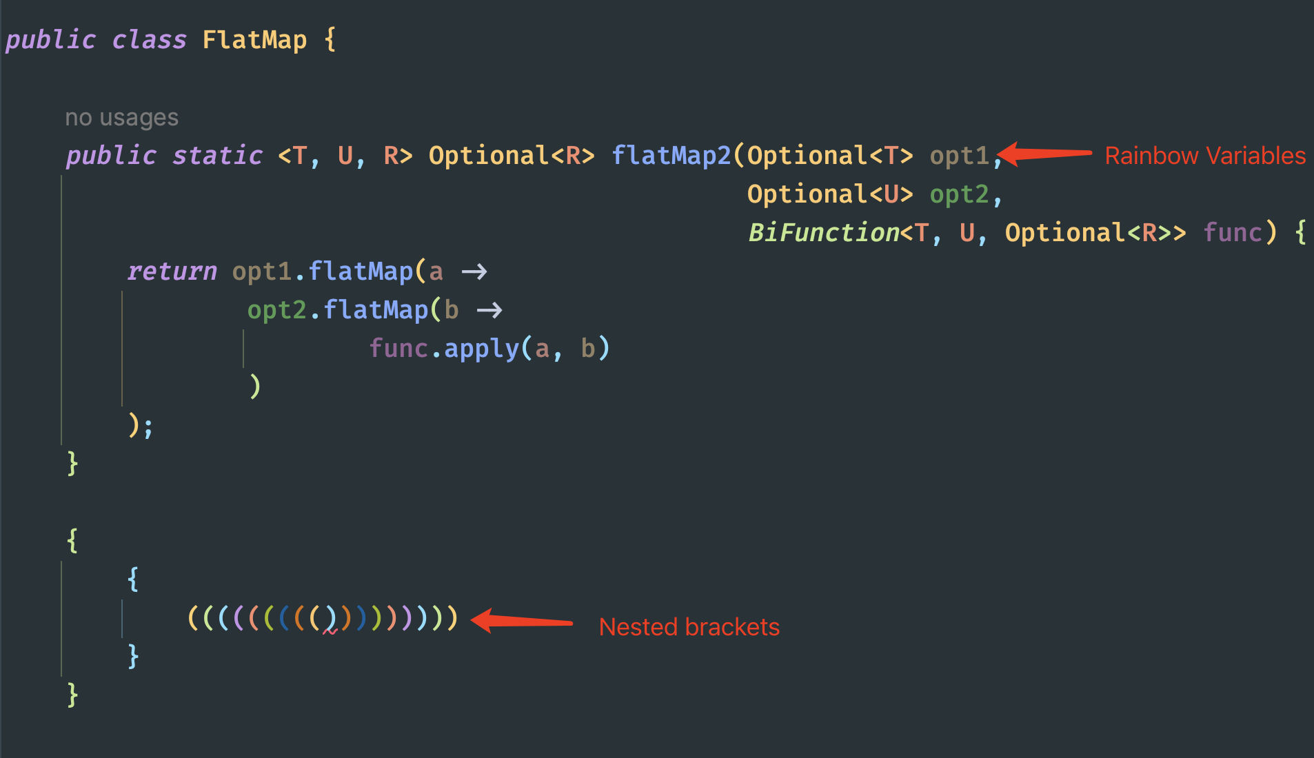 intellij-rainbow-brackets screenshot 3