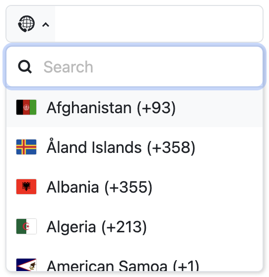 intl-tel-input screenshot 1