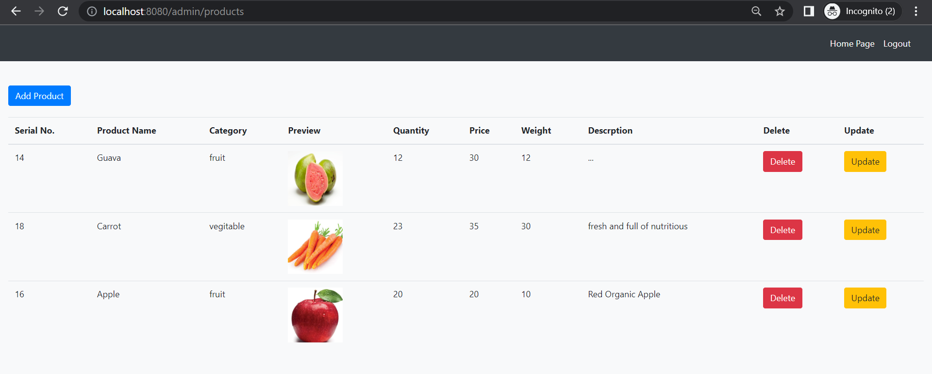 E-commerce-project-springBoot screenshot 3