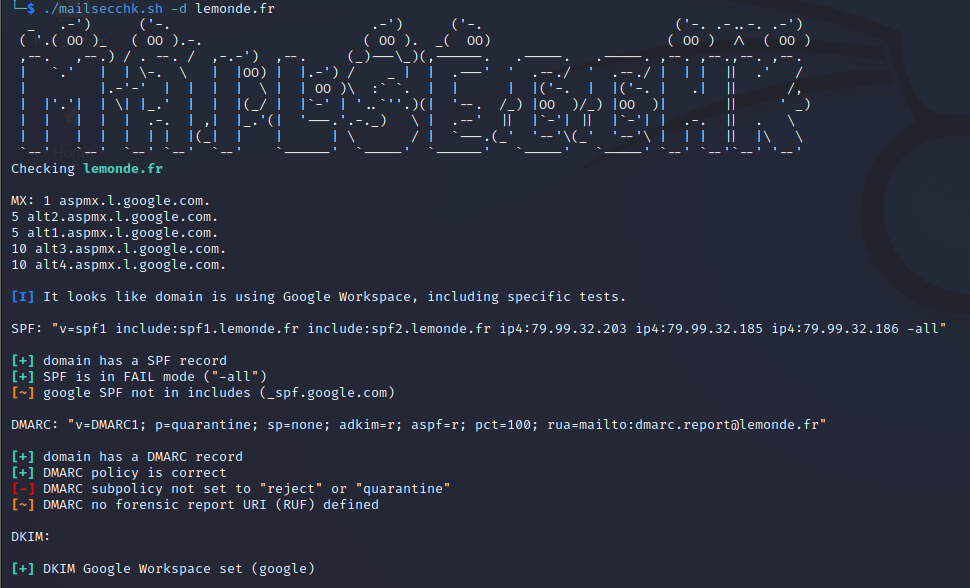 mailsecchk screenshot 2