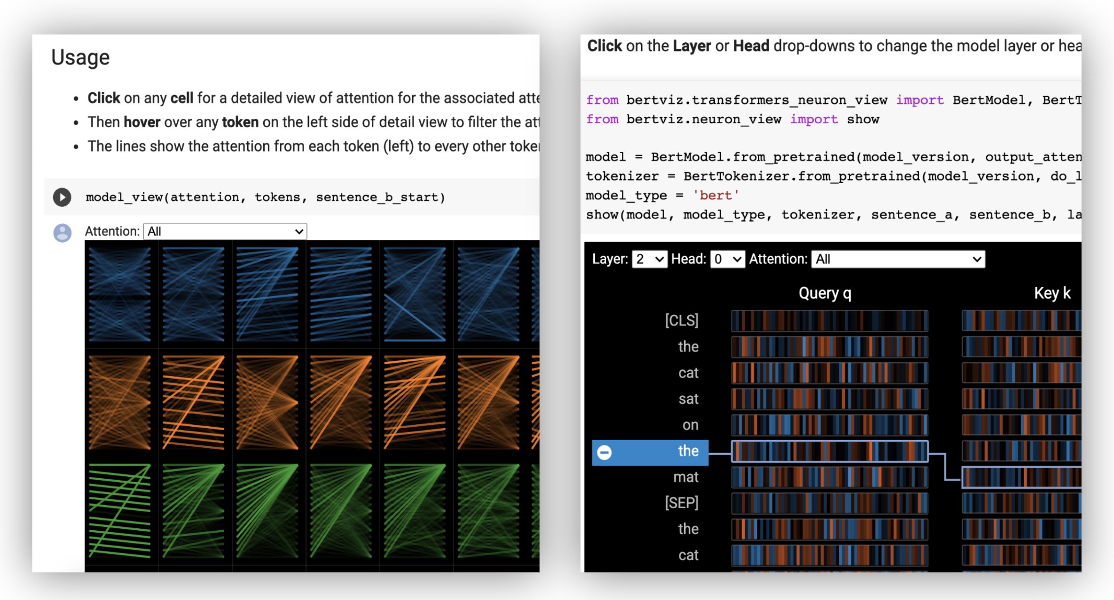 bertviz screenshot 4