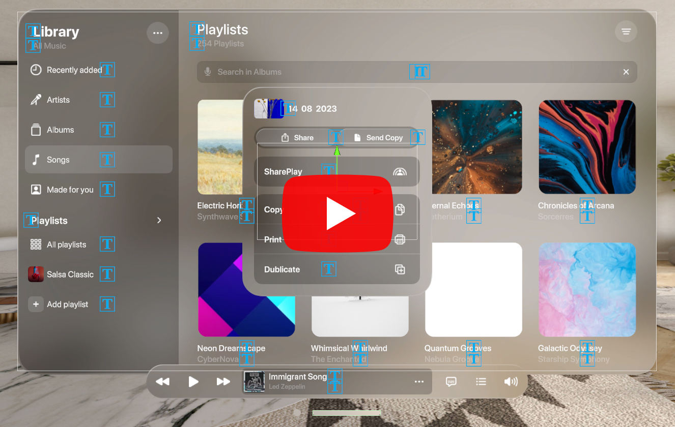 Apple-Vision-Pro-UI-Kit screenshot 1