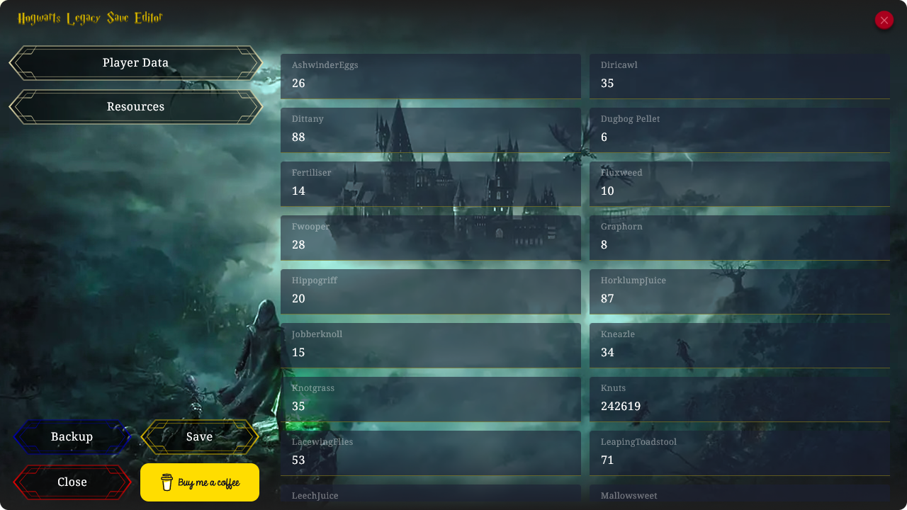 hogwarts-legacy-save-editor screenshot 1