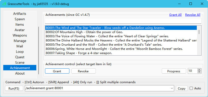 GrasscutterCommandGenerator screenshot 10