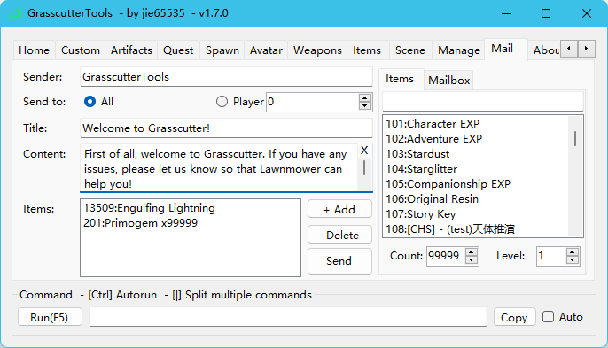 GrasscutterCommandGenerator screenshot 17