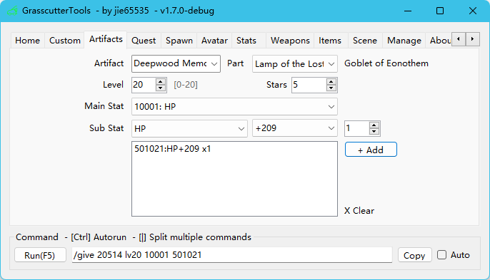 GrasscutterCommandGenerator screenshot 20