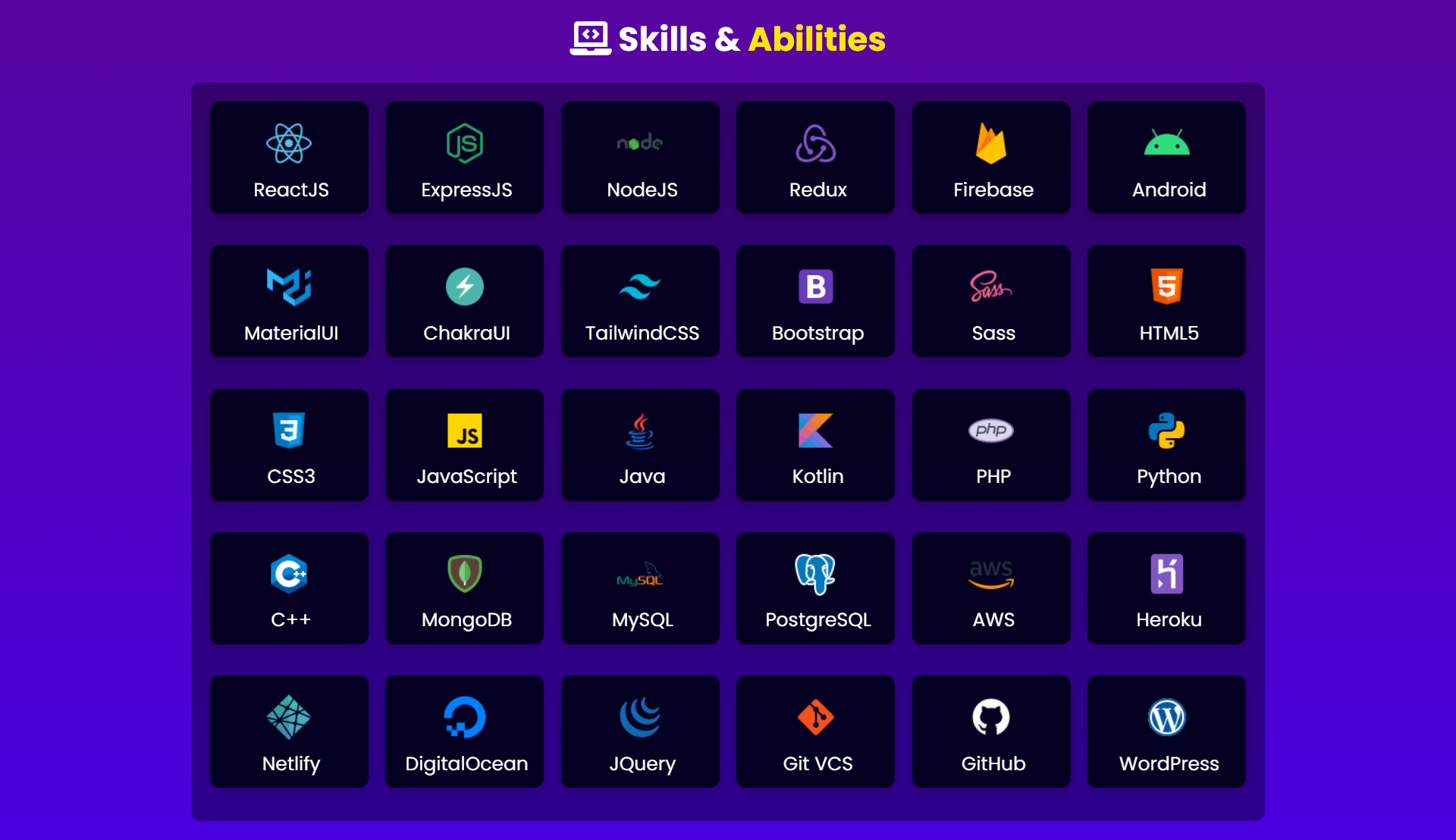 Portfolio-Website screenshot 2