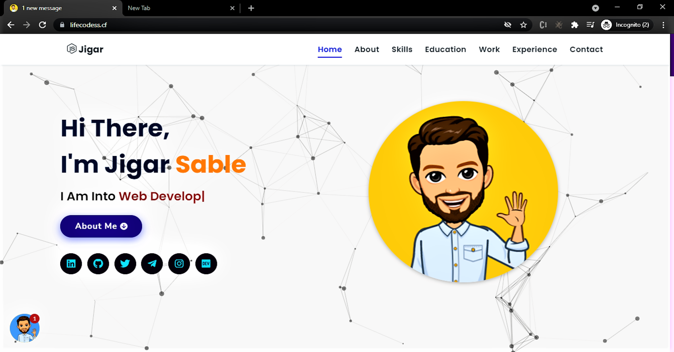 Portfolio-Website screenshot 1