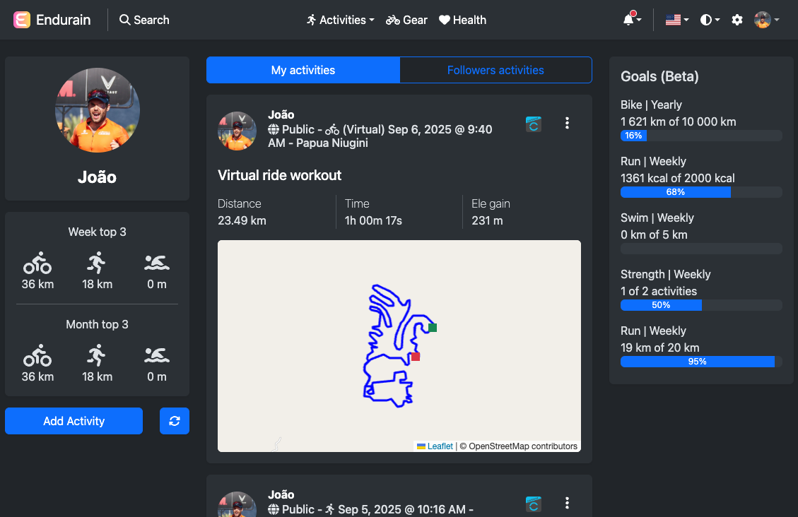 endurain screenshot 1