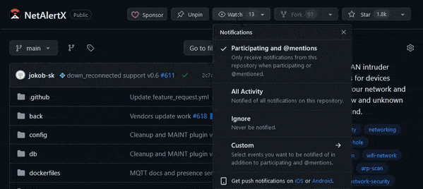 NetAlertX screenshot 2