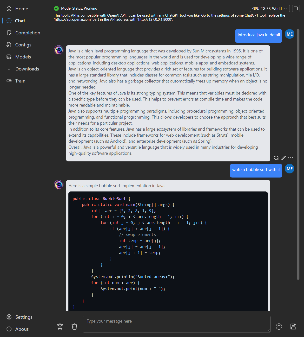 RWKV-Runner screenshot 3