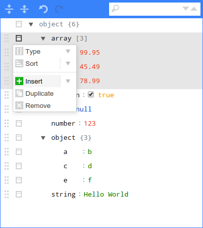 jsoneditor screenshot 1