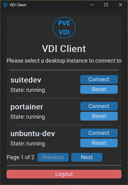 PVE-VDIClient screenshot 3