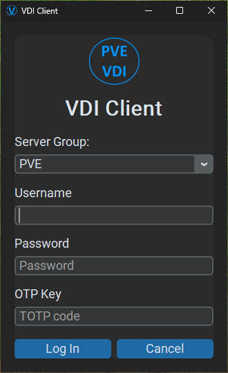 PVE-VDIClient screenshot 2