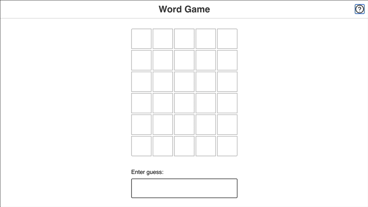 project-wordle screenshot 1