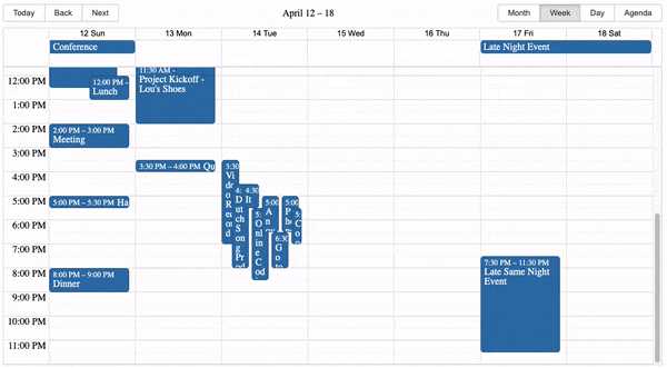 react-big-calendar screenshot 1