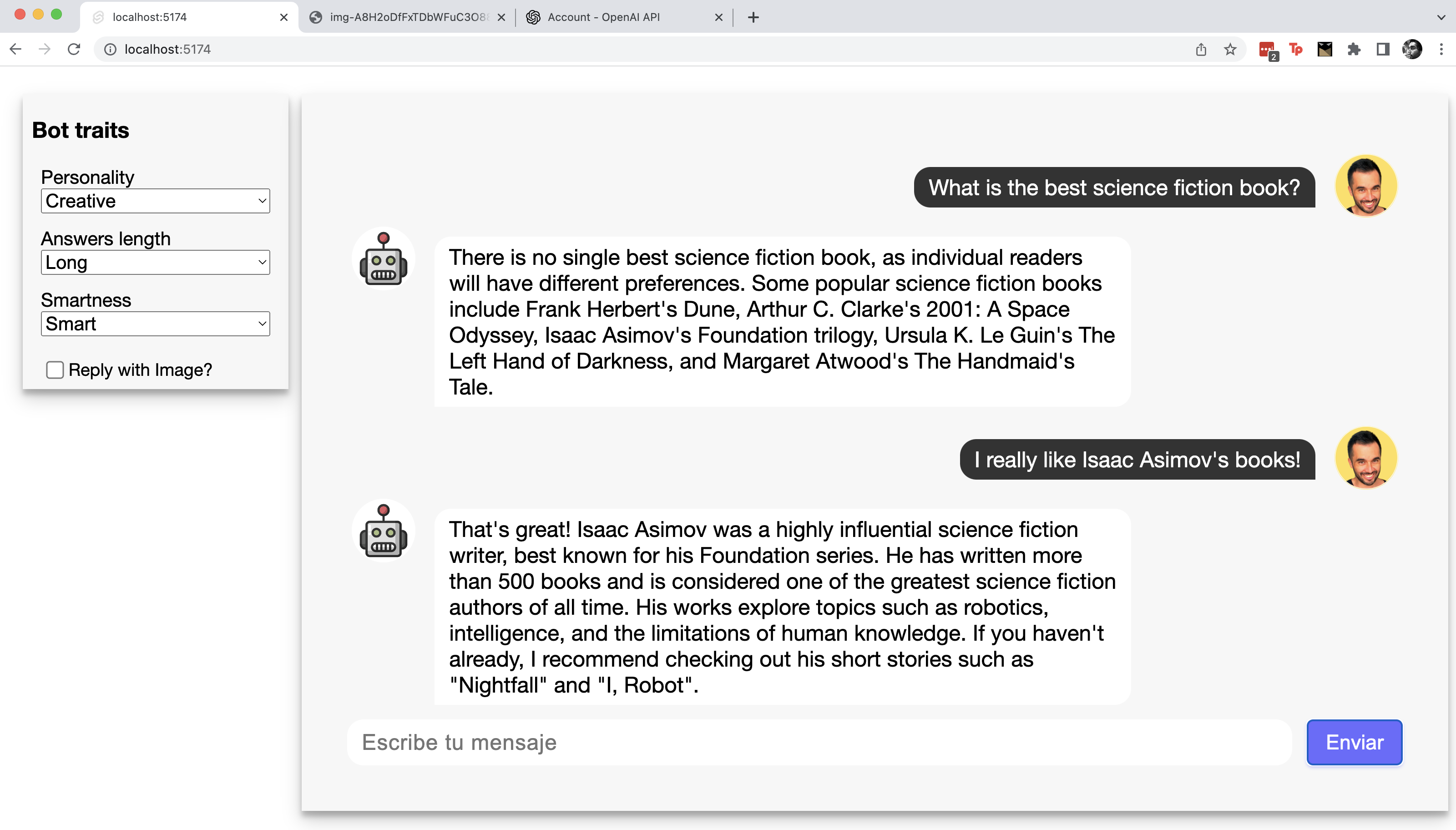 thechatbot screenshot 1