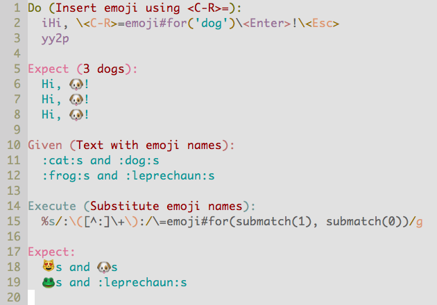 vader.vim screenshot 1