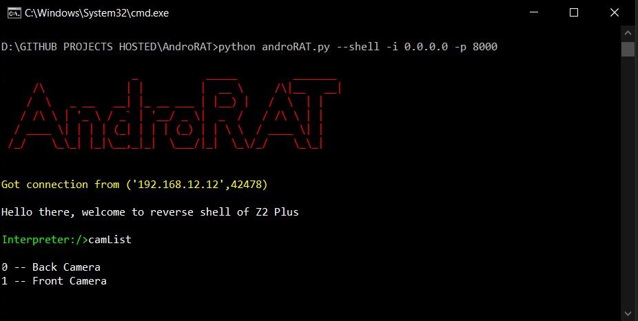 AndroRAT screenshot 1