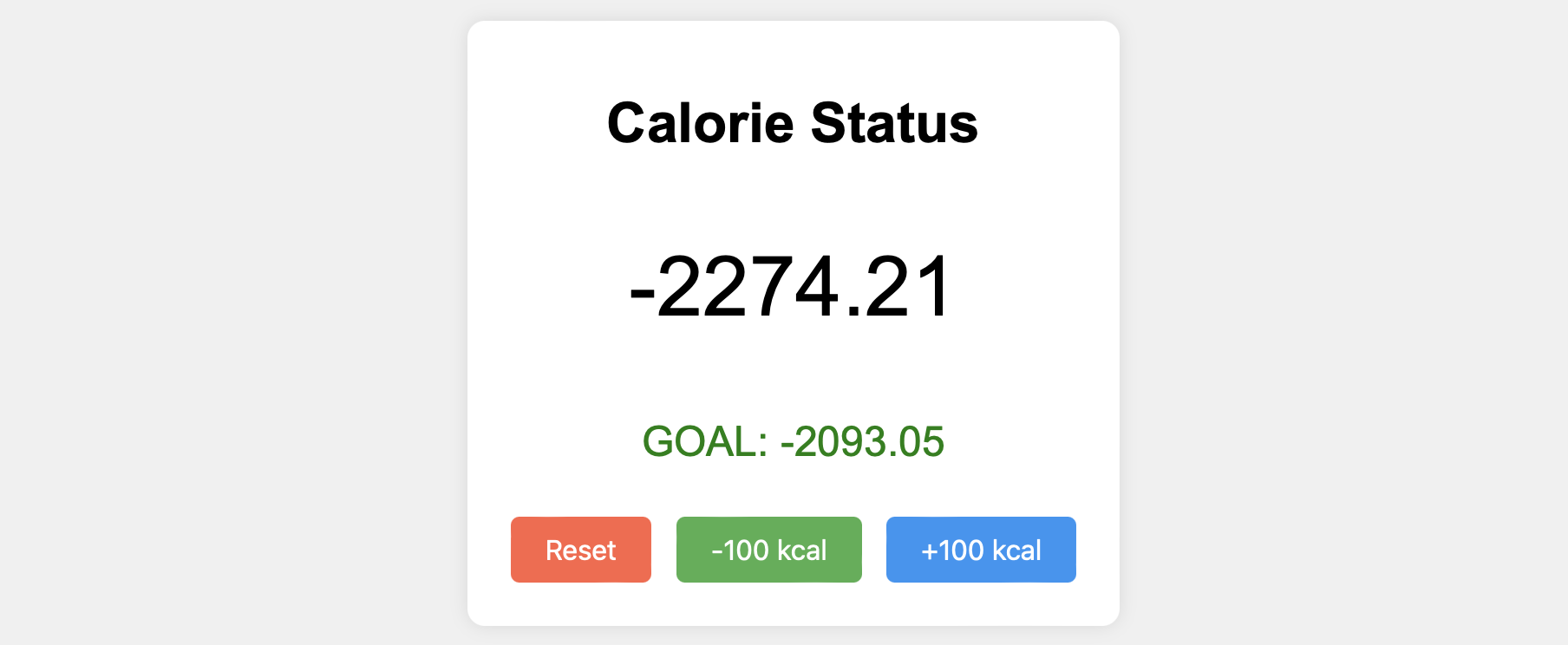 calorie screenshot 1