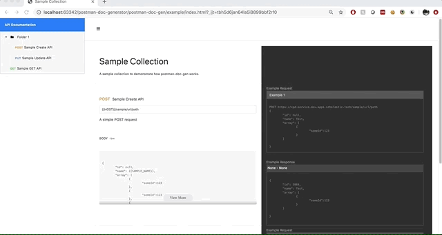 postman-doc-gen screenshot 1