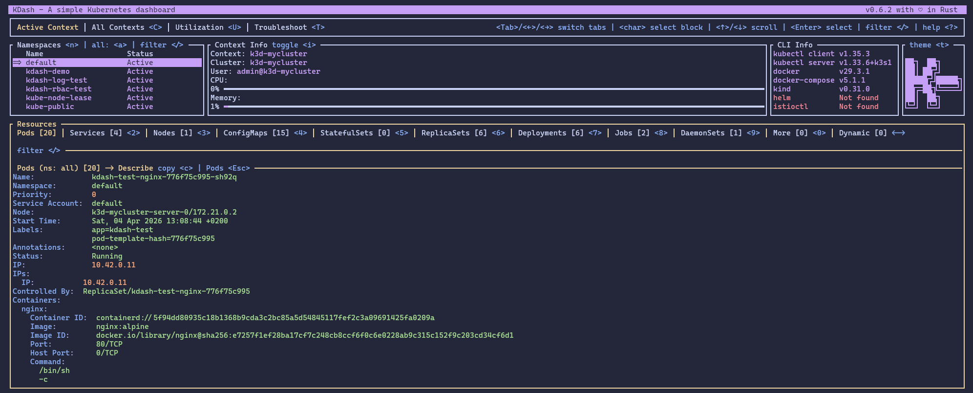 kdash screenshot 4