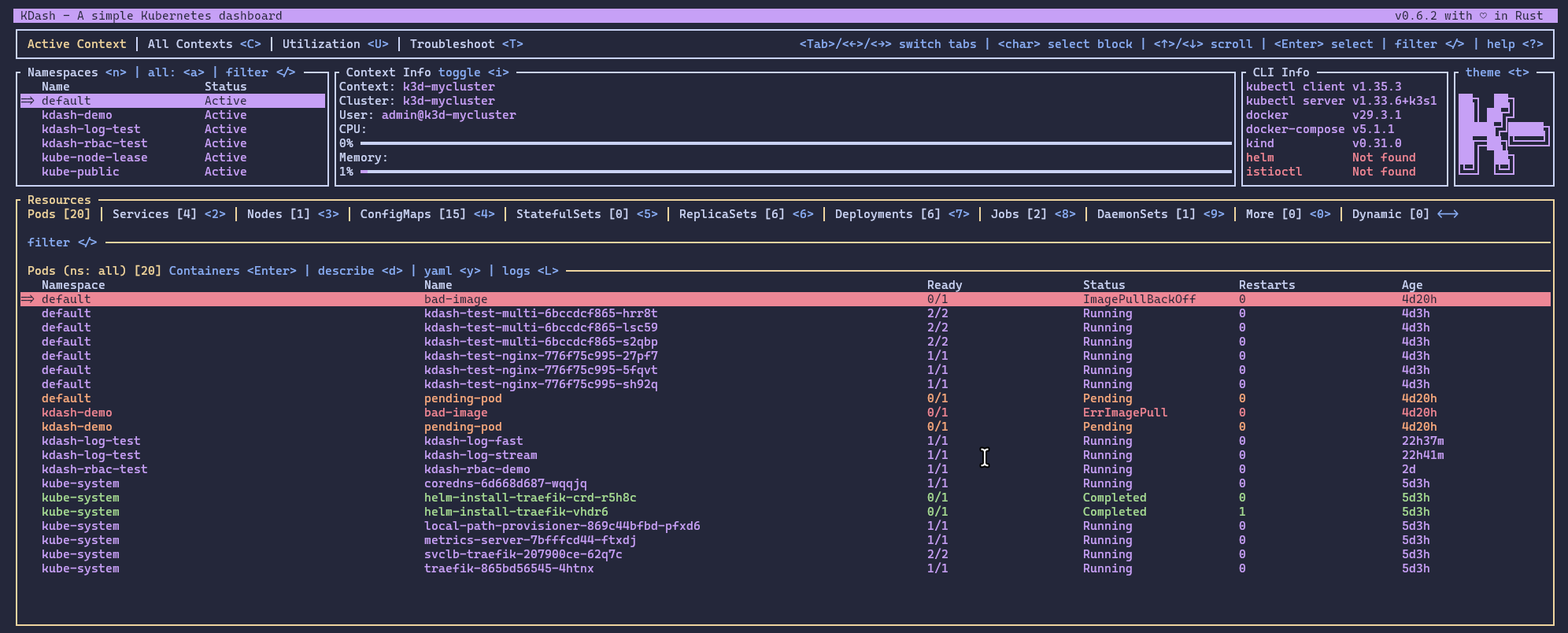 kdash screenshot 2