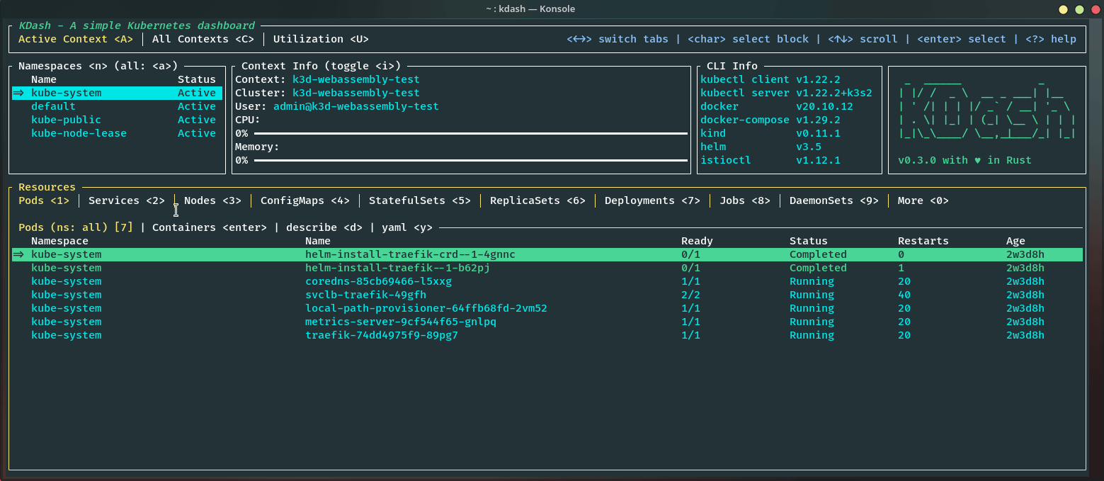 kdash screenshot 1