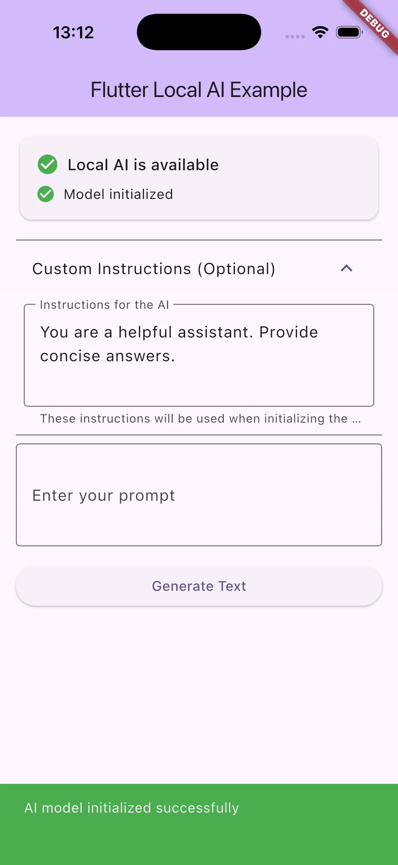 flutter_local_ai screenshot 1
