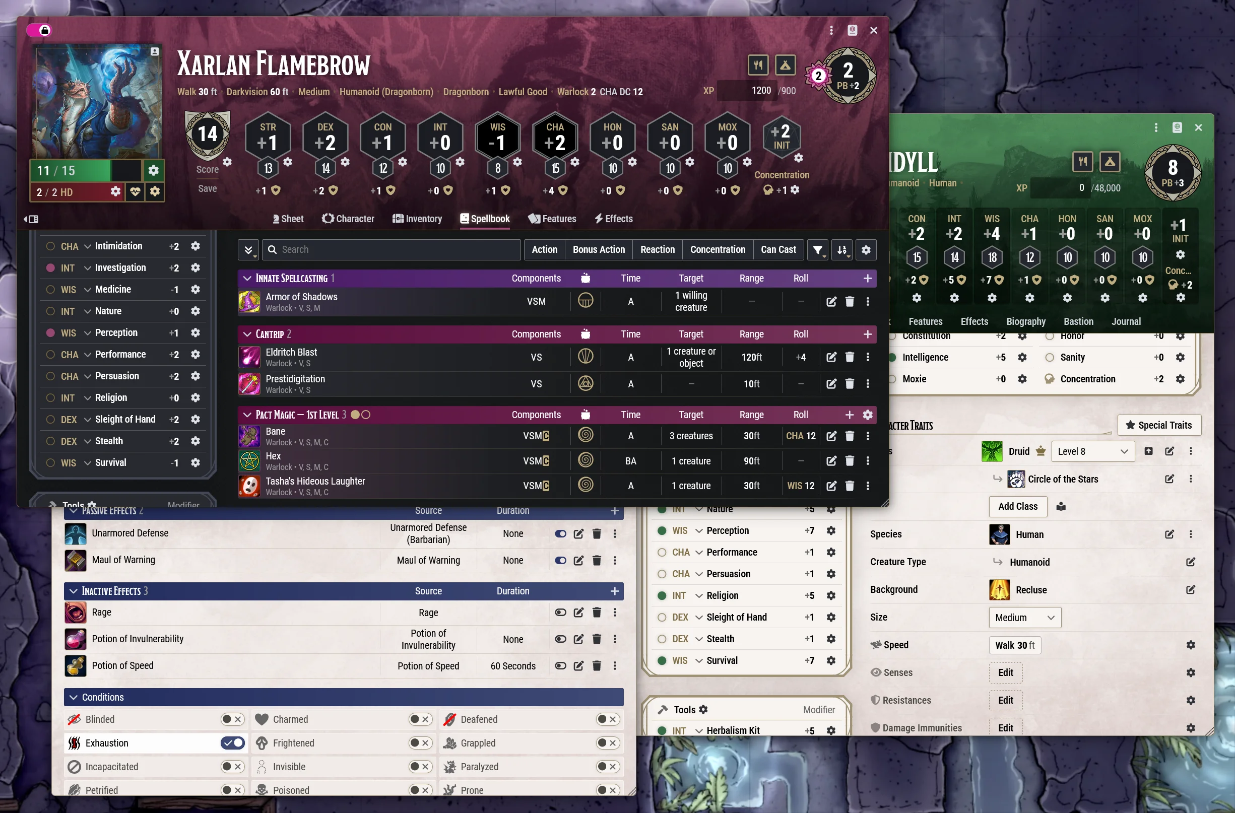 foundry-vtt-tidy-5e-sheets screenshot 5