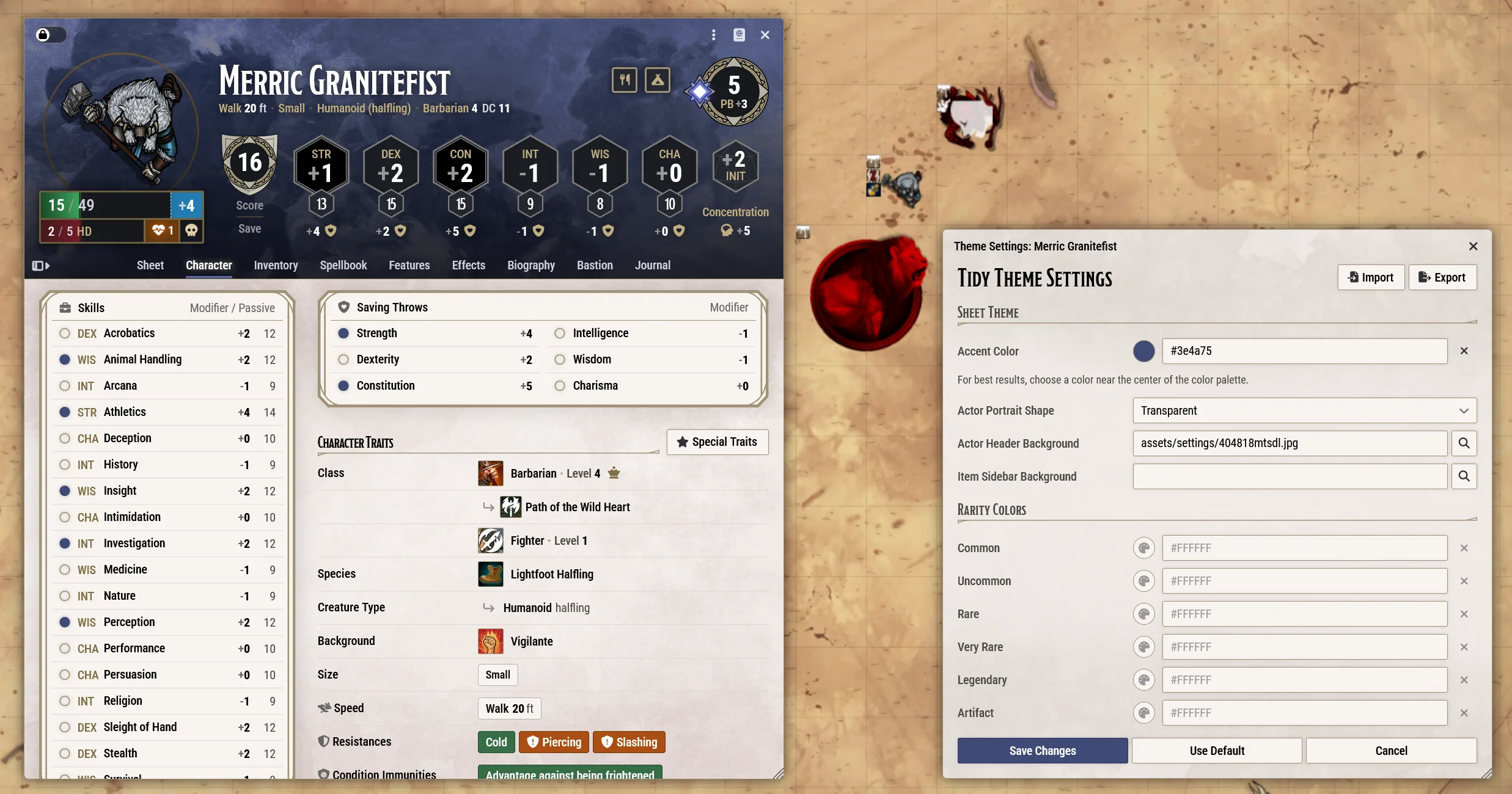 foundry-vtt-tidy-5e-sheets screenshot 6