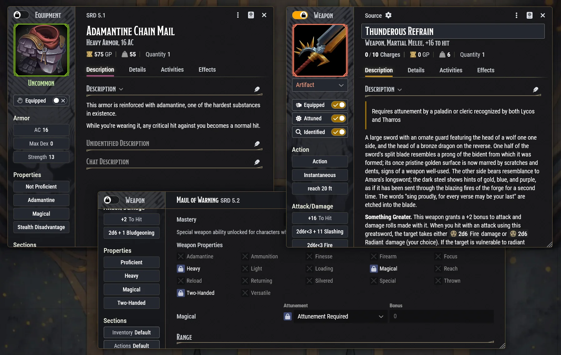 foundry-vtt-tidy-5e-sheets screenshot 9