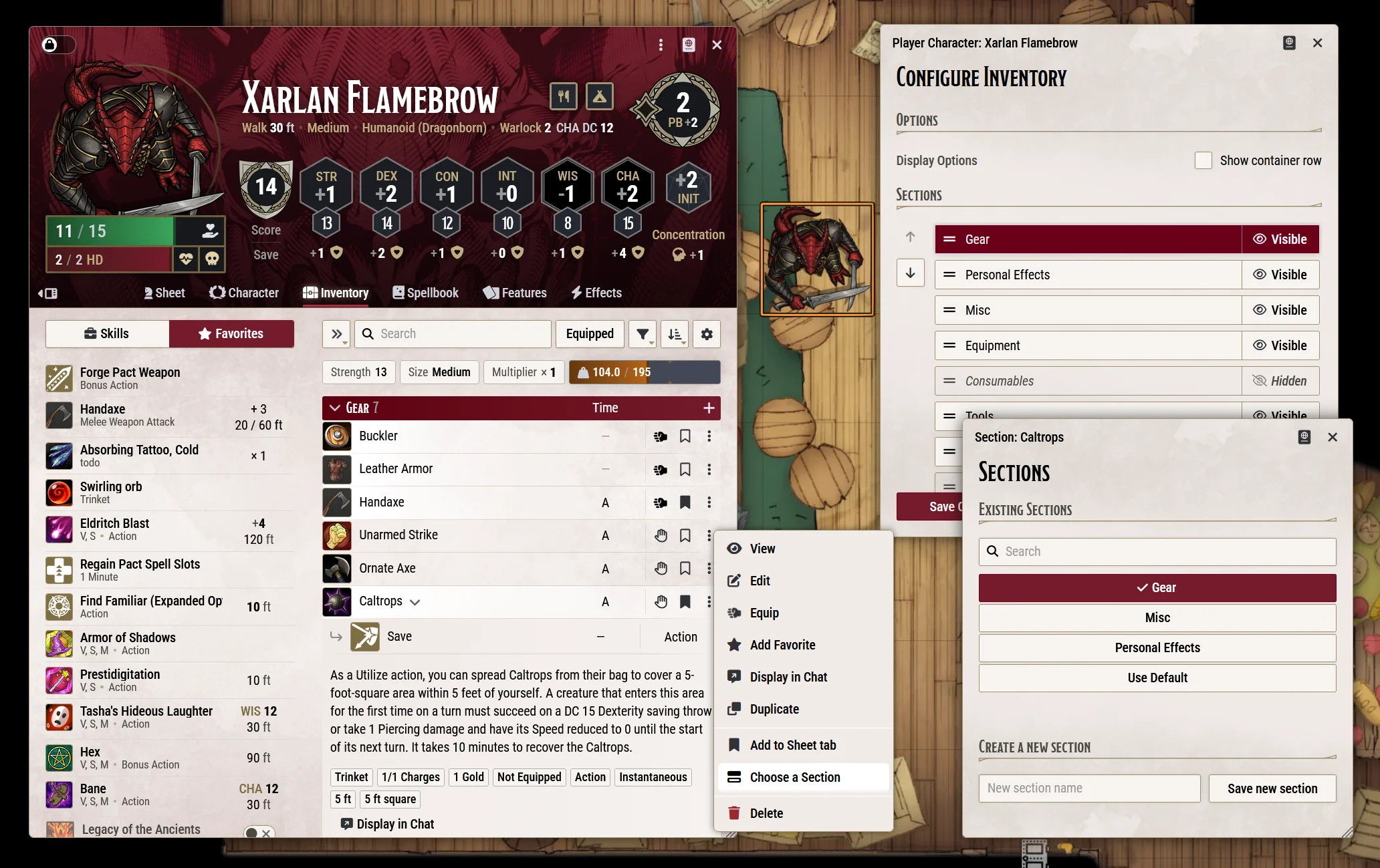 foundry-vtt-tidy-5e-sheets screenshot 4