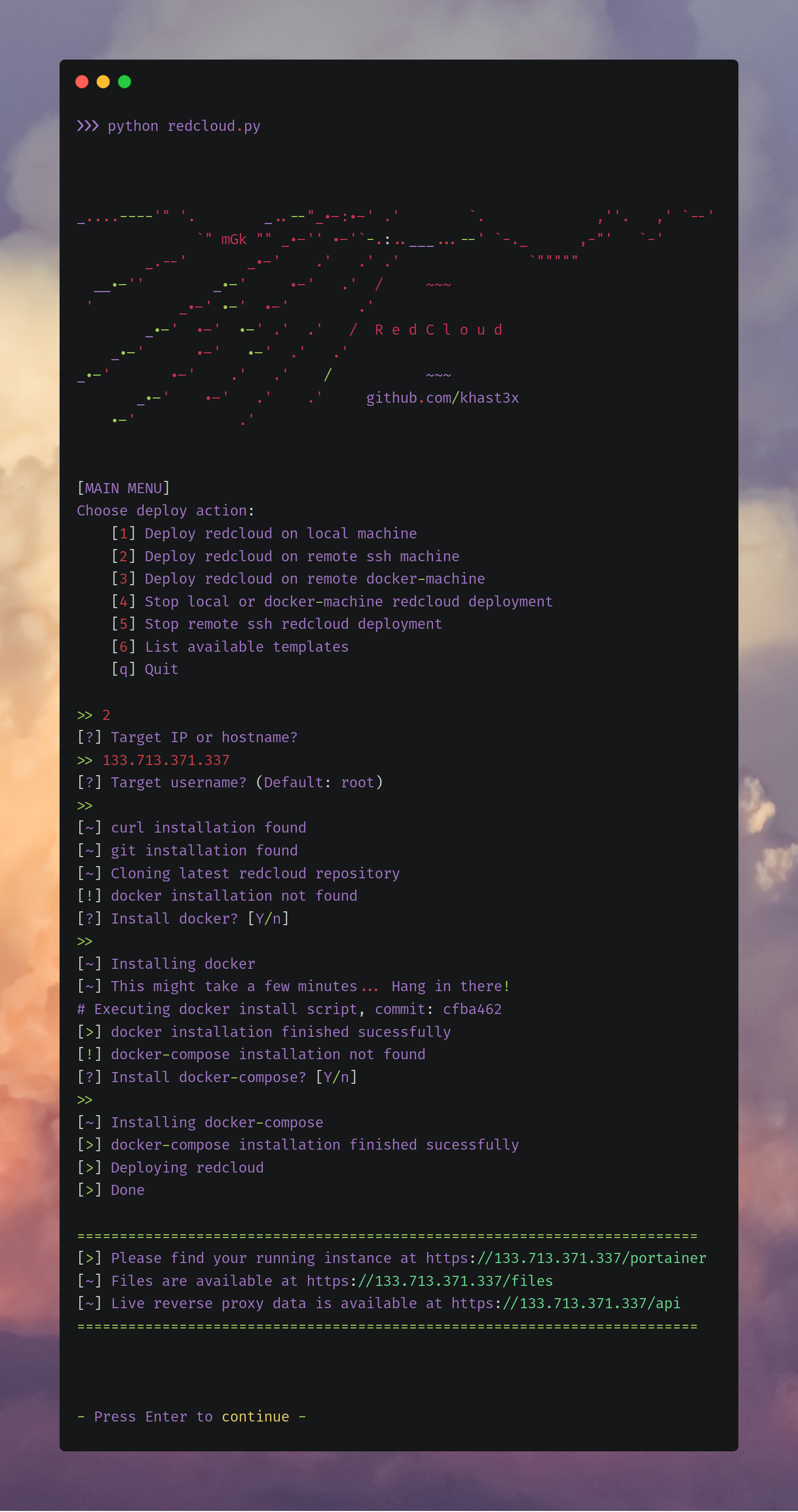 Redcloud screenshot 7