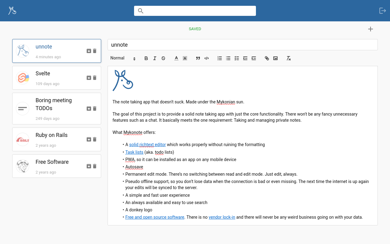 unnote screenshot 1