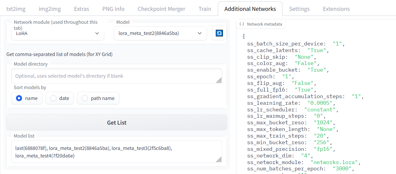 sd-webui-additional-networks screenshot 2
