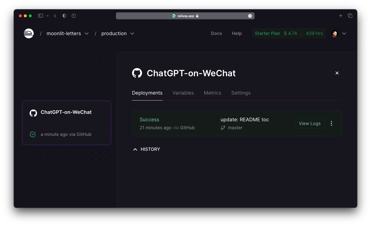 ChatGPT-on-WeChat screenshot 3