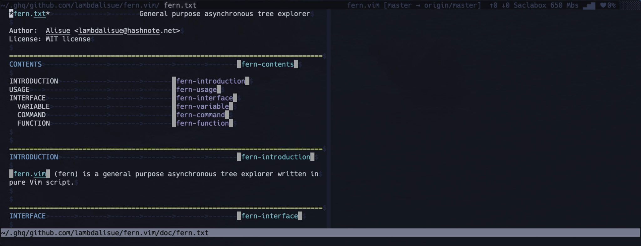 vim-fern screenshot 3