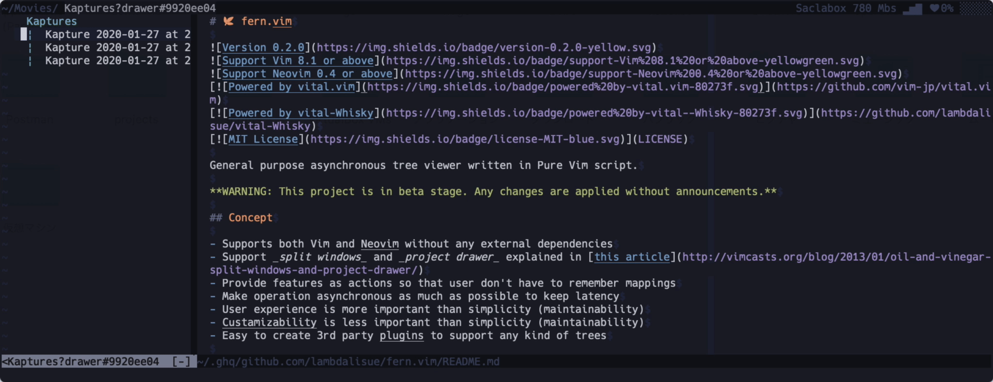 vim-fern screenshot 8