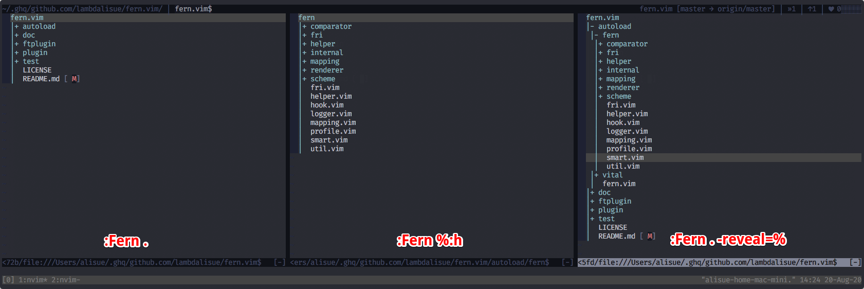 vim-fern screenshot 4