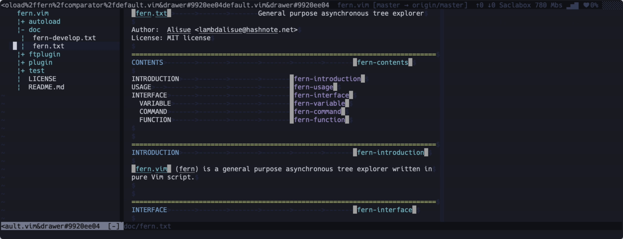 vim-fern screenshot 6