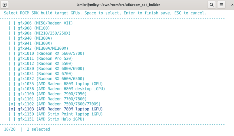 rocm_sdk_builder screenshot 3