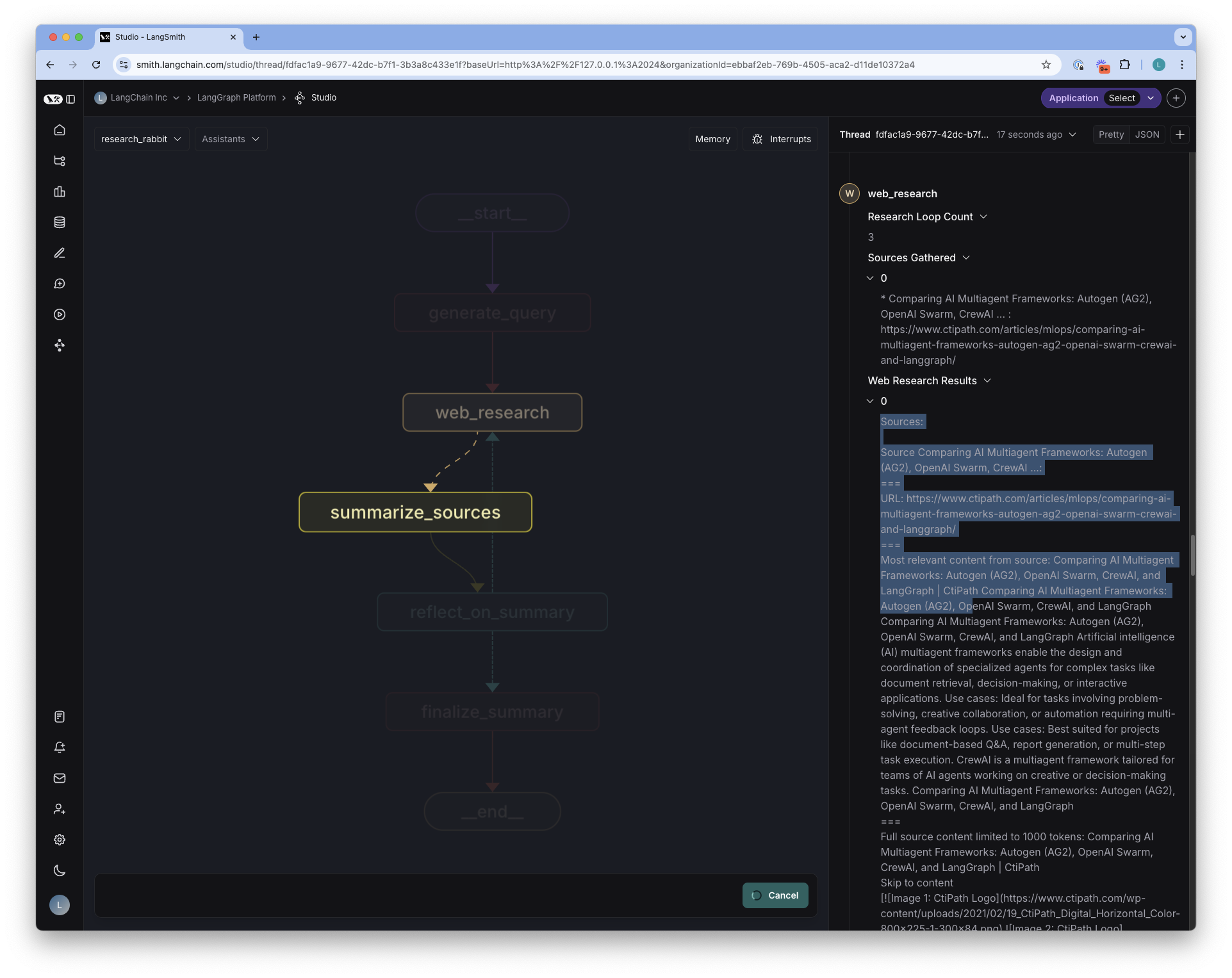 local-deep-researcher screenshot 4
