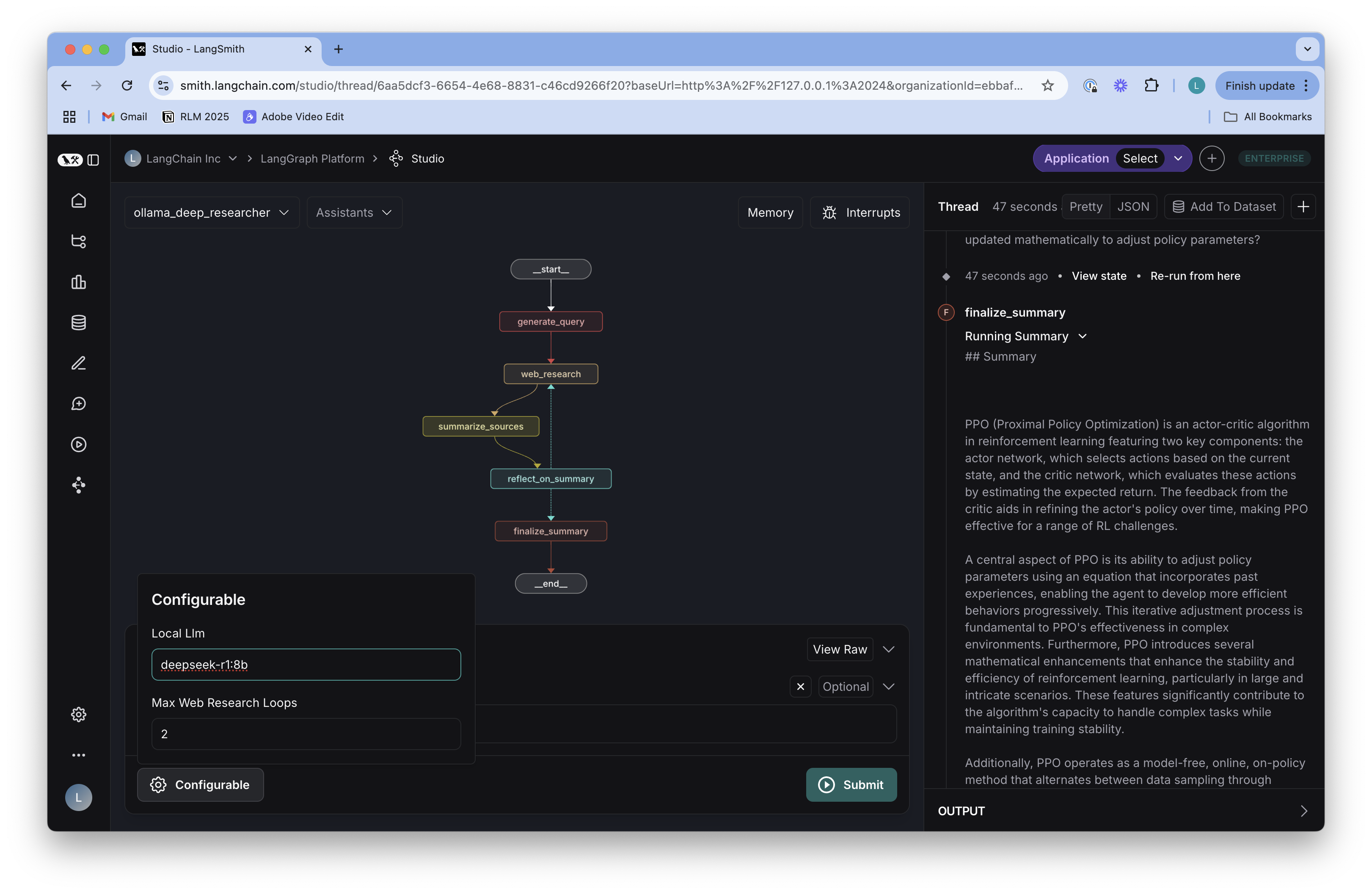 local-deep-researcher screenshot 2