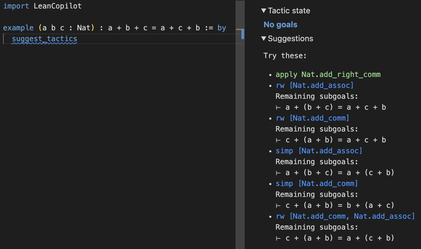 LeanCopilot screenshot 1