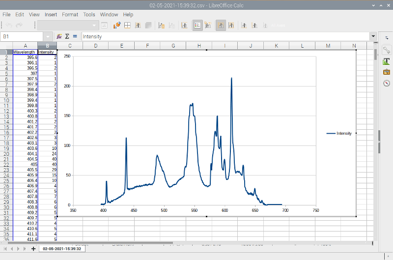PySpectrometer screenshot 18