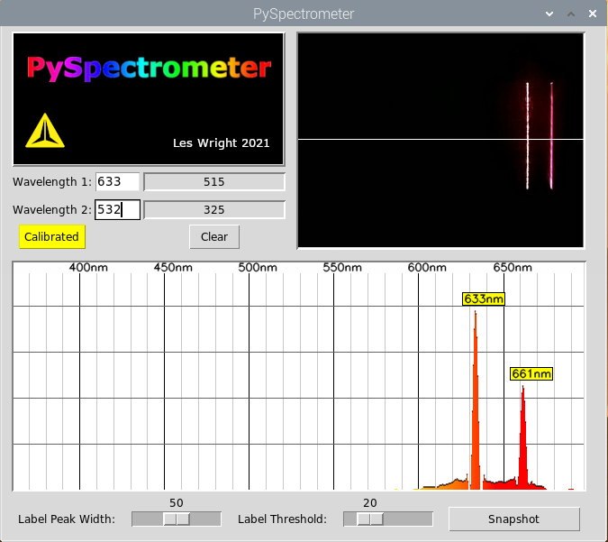 PySpectrometer screenshot 11
