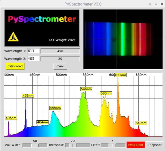 PySpectrometer screenshot 17