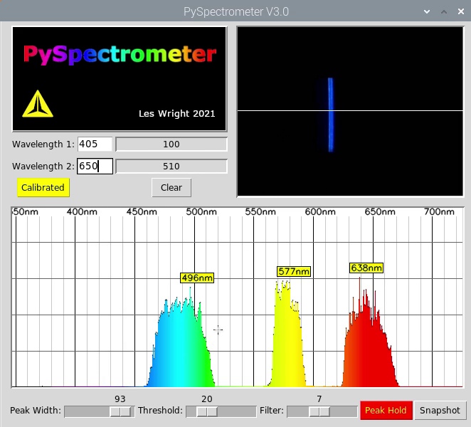 PySpectrometer screenshot 19